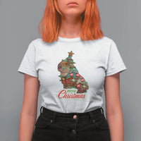 Cute Capybara Christmas Tree T Shirt For Women - Wonder Print Shop