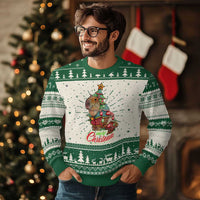Cute Capybara Christmas Tree Ugly Christmas Sweater - Wonder Print Shop