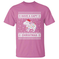 Funny Capybara Christmas T Shirt Have A Capy Christmas Light - Wonder Print Shop
