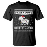 Funny Capybara Christmas T Shirt Have A Capy Christmas Light - Wonder Print Shop