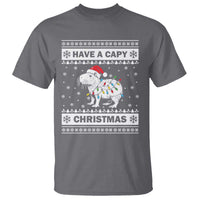 Funny Capybara Christmas T Shirt Have A Capy Christmas Light - Wonder Print Shop