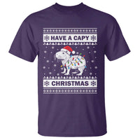Funny Capybara Christmas T Shirt Have A Capy Christmas Light - Wonder Print Shop