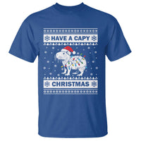 Funny Capybara Christmas T Shirt Have A Capy Christmas Light - Wonder Print Shop