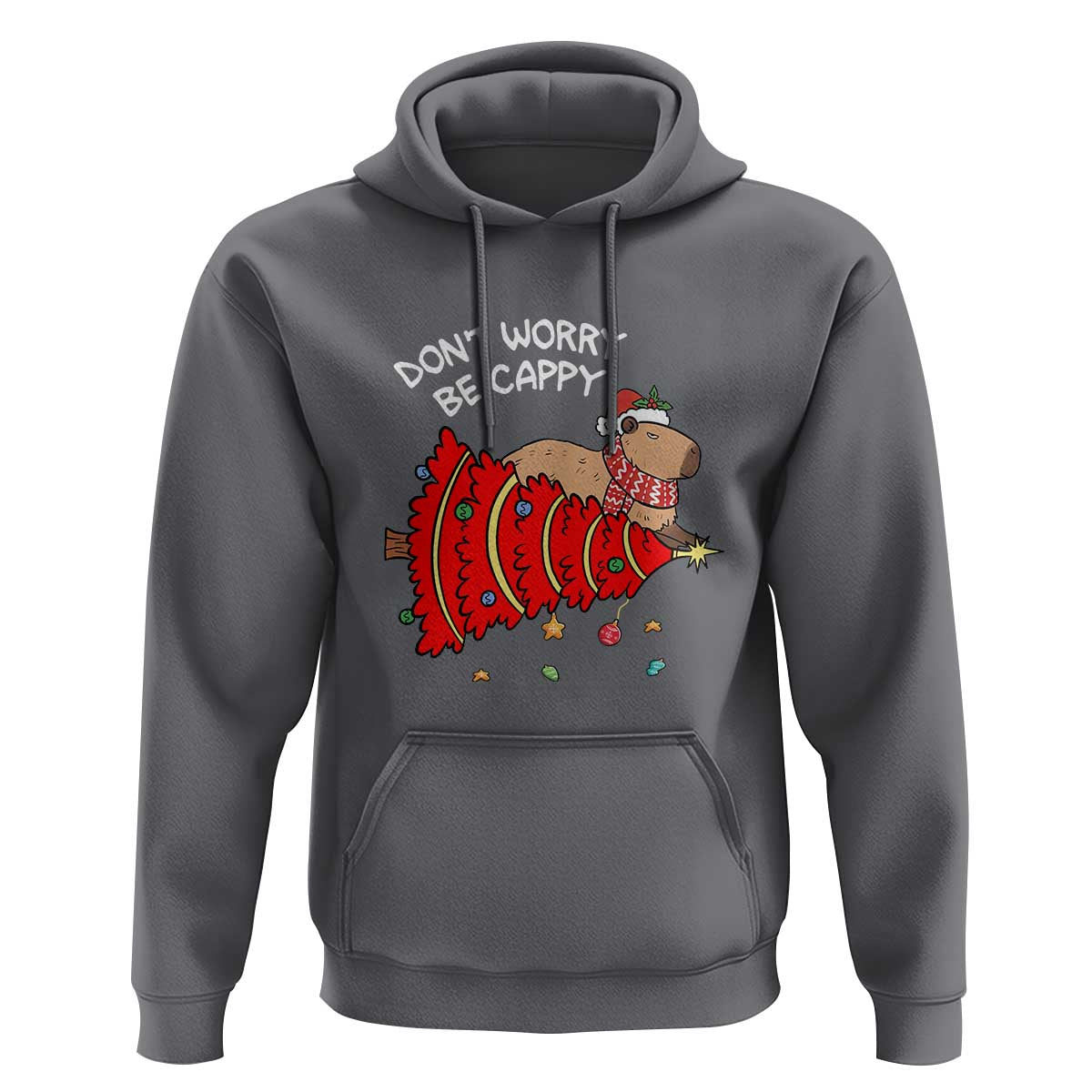 Funny Capybara Christmas Hoodie Don't Worry Be Capy