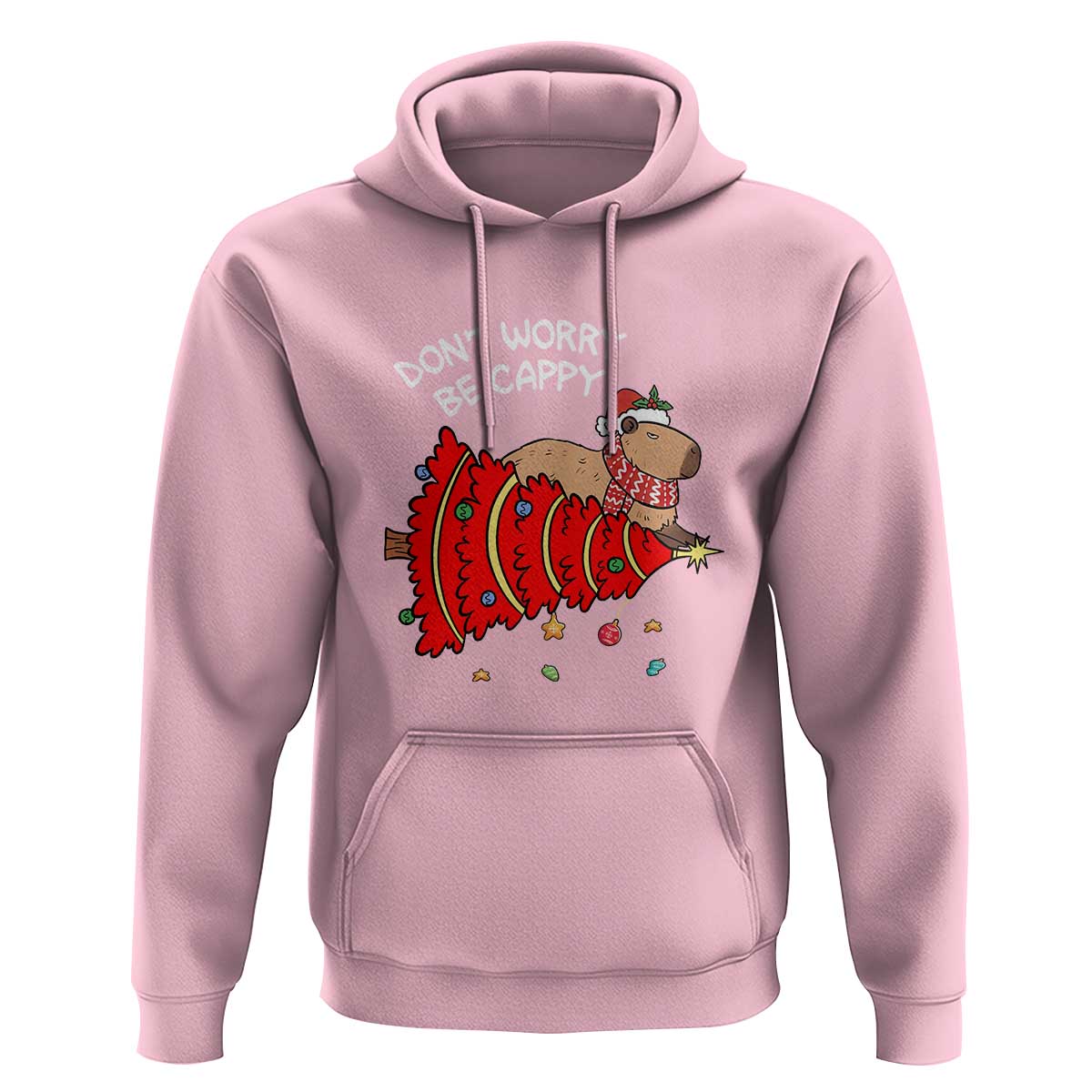 Funny Capybara Christmas Hoodie Don't Worry Be Capy