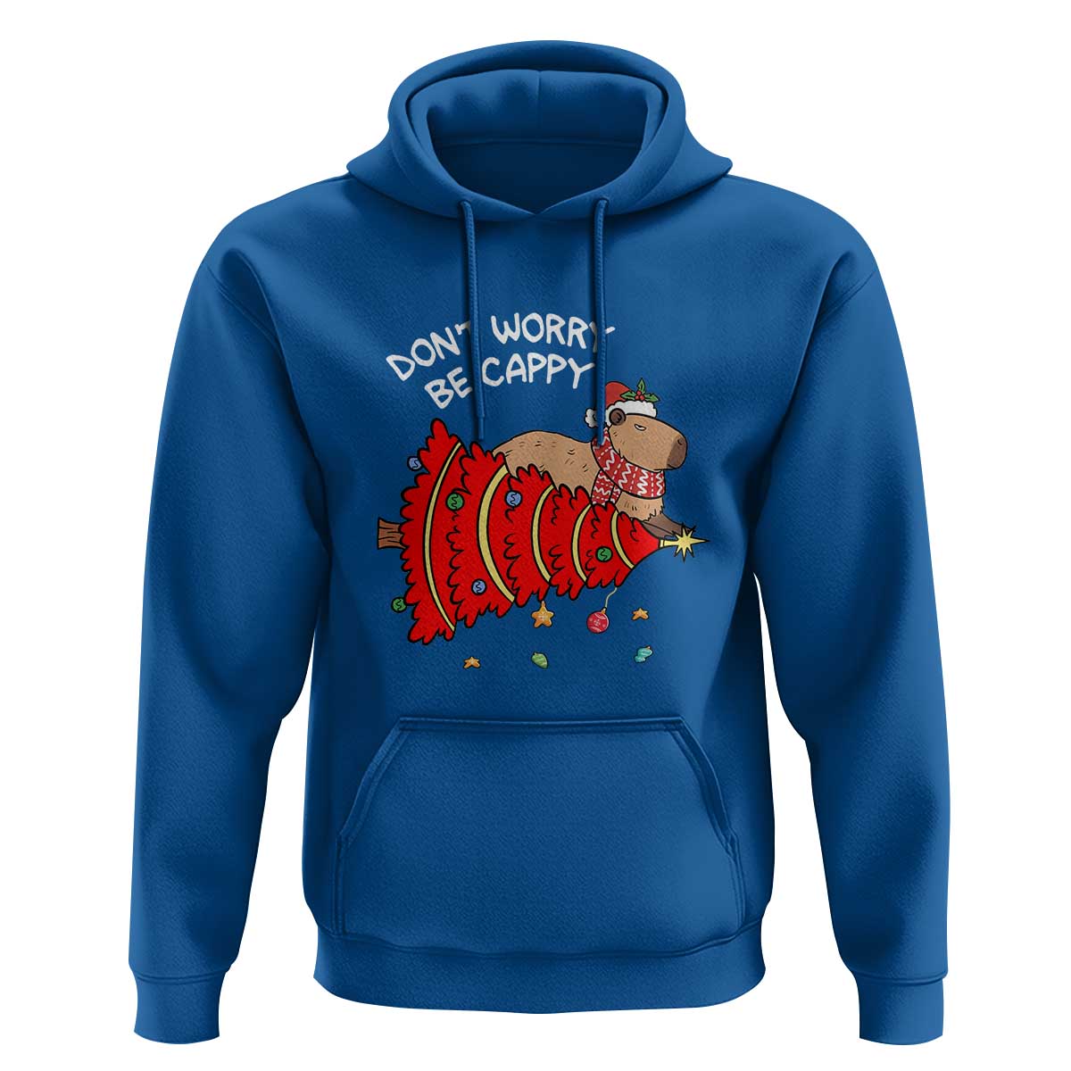 Funny Capybara Christmas Hoodie Don't Worry Be Capy