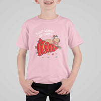 Funny Capybara Christmas T Shirt For Kid Don't Worry Be Capy - Wonder Print Shop