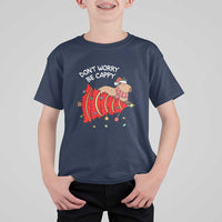 Funny Capybara Christmas T Shirt For Kid Don't Worry Be Capy - Wonder Print Shop