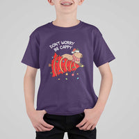 Funny Capybara Christmas T Shirt For Kid Don't Worry Be Capy - Wonder Print Shop