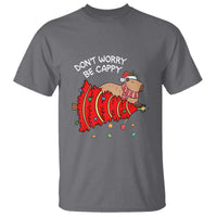 Funny Capybara Christmas T Shirt Don't Worry Be Capy - Wonder Print Shop