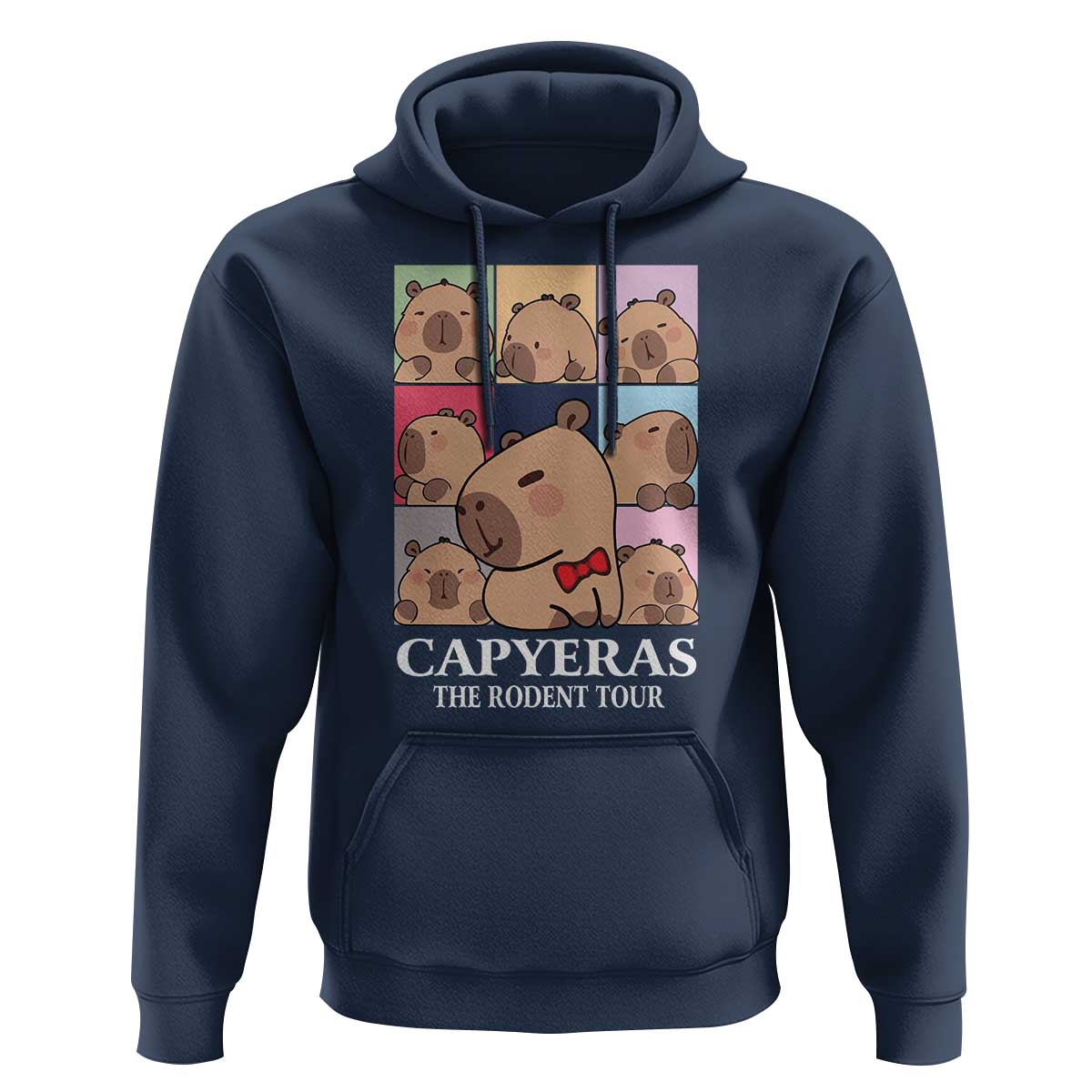 Funny Capybara Christmas Hoodie Capyeras The Rodent Tour