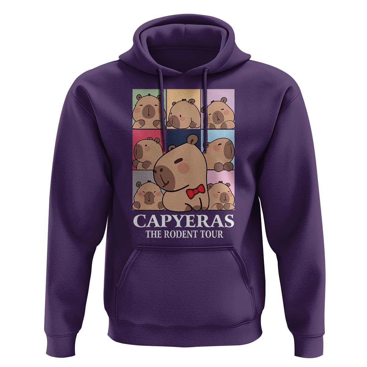 Funny Capybara Christmas Hoodie Capyeras The Rodent Tour
