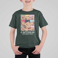 Funny Capybara Christmas T Shirt For Kid Capyeras The Rodent Tour - Wonder Print Shop