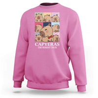 Funny Capybara Christmas Sweatshirt Capyeras The Rodent Tour - Wonder Print Shop