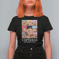 Funny Capybara Christmas T Shirt For Women Capyeras The Rodent Tour - Wonder Print Shop