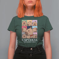 Funny Capybara Christmas T Shirt For Women Capyeras The Rodent Tour - Wonder Print Shop