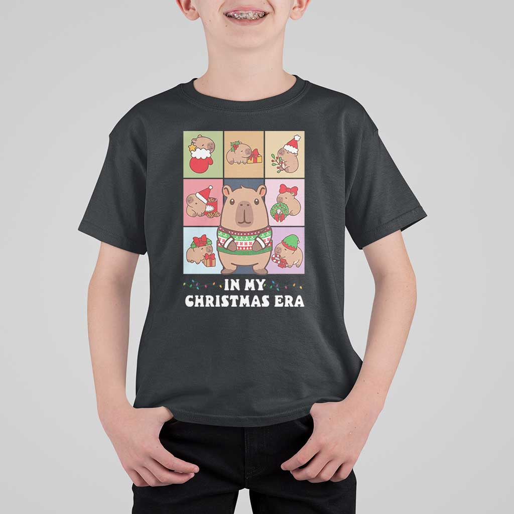 Funny Capybara Christmas T Shirt For Kid In My Christmas Era - Wonder Print Shop