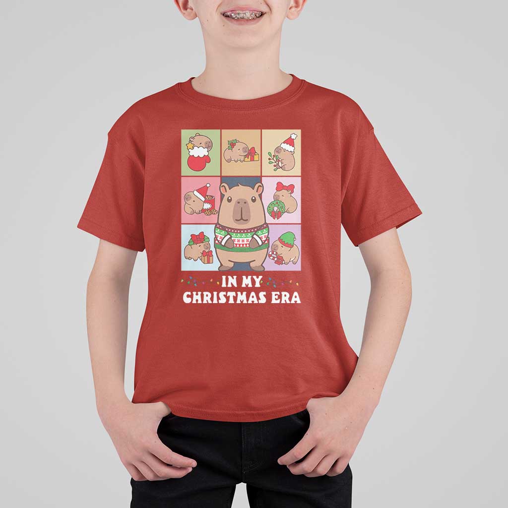 Funny Capybara Christmas T Shirt For Kid In My Christmas Era - Wonder Print Shop