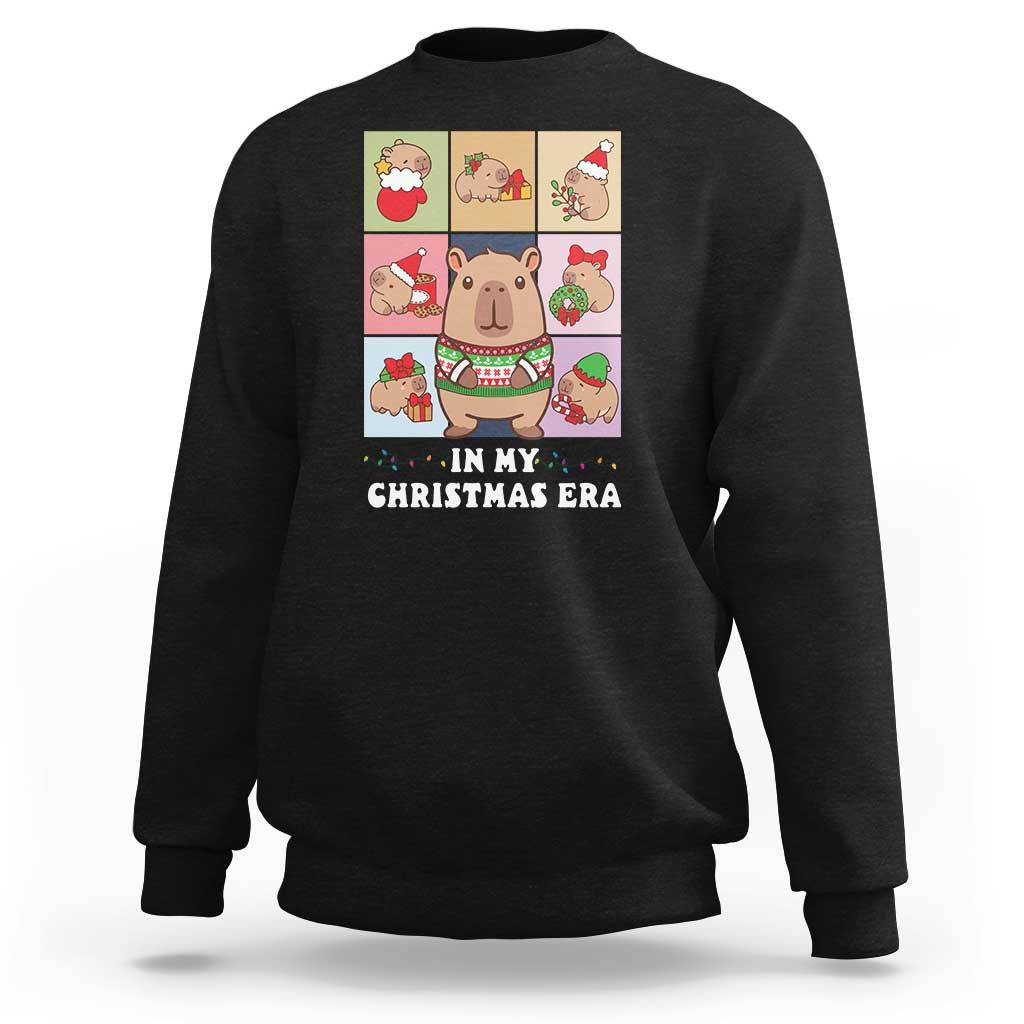Funny Capybara Christmas Sweatshirt In My Christmas Era - Wonder Print Shop