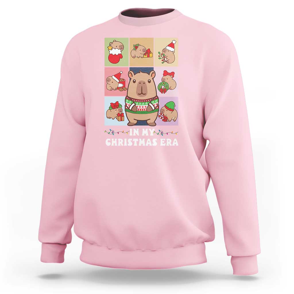 Funny Capybara Christmas Sweatshirt In My Christmas Era - Wonder Print Shop