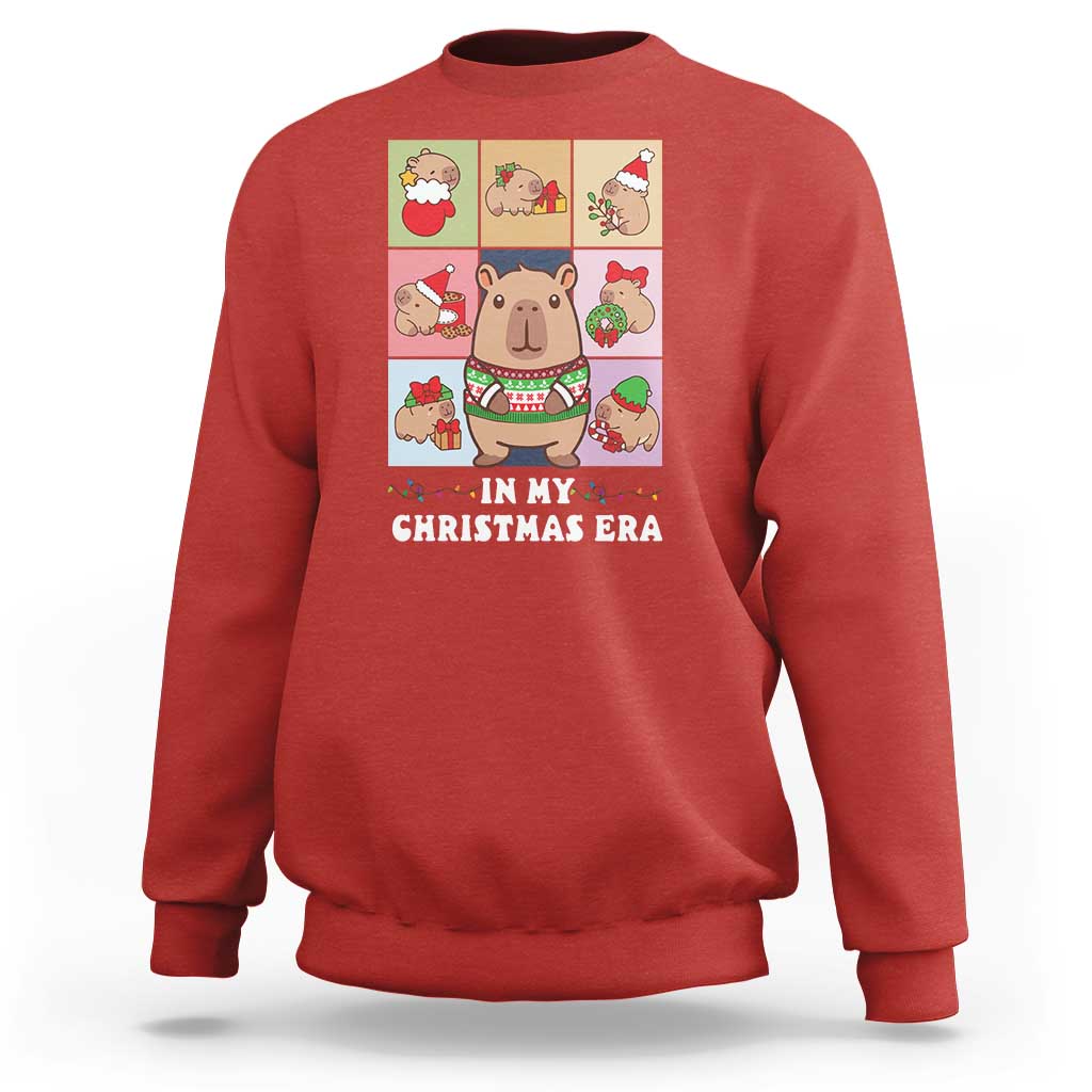 Funny Capybara Christmas Sweatshirt In My Christmas Era - Wonder Print Shop