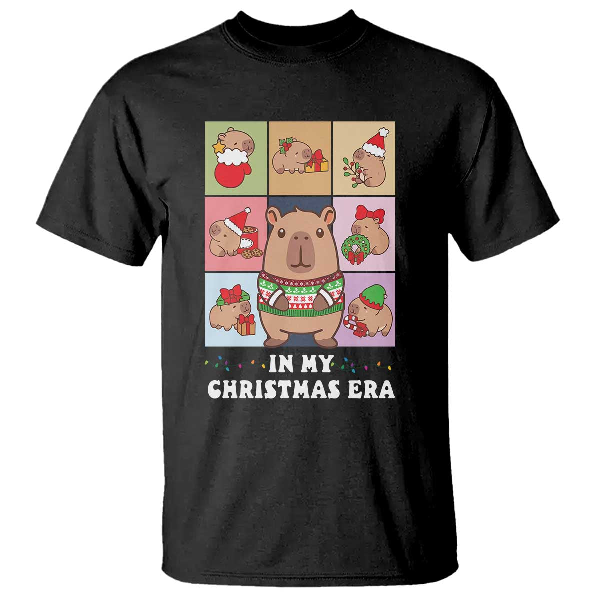 Funny Capybara Christmas T Shirt In My Christmas Era - Wonder Print Shop