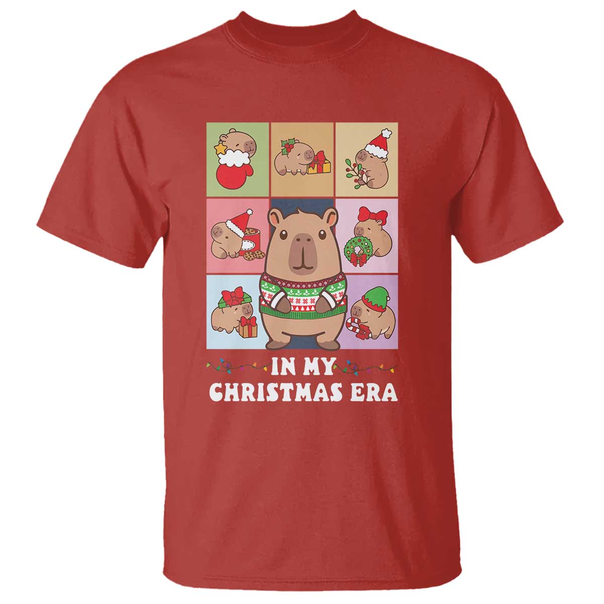 Funny Capybara Christmas T Shirt In My Christmas Era - Wonder Print Shop