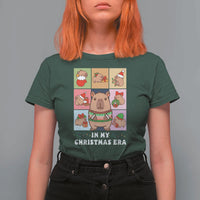 Funny Capybara Christmas T Shirt For Women In My Christmas Era - Wonder Print Shop