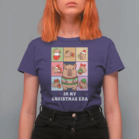 Funny Capybara Christmas T Shirt For Women In My Christmas Era - Wonder Print Shop