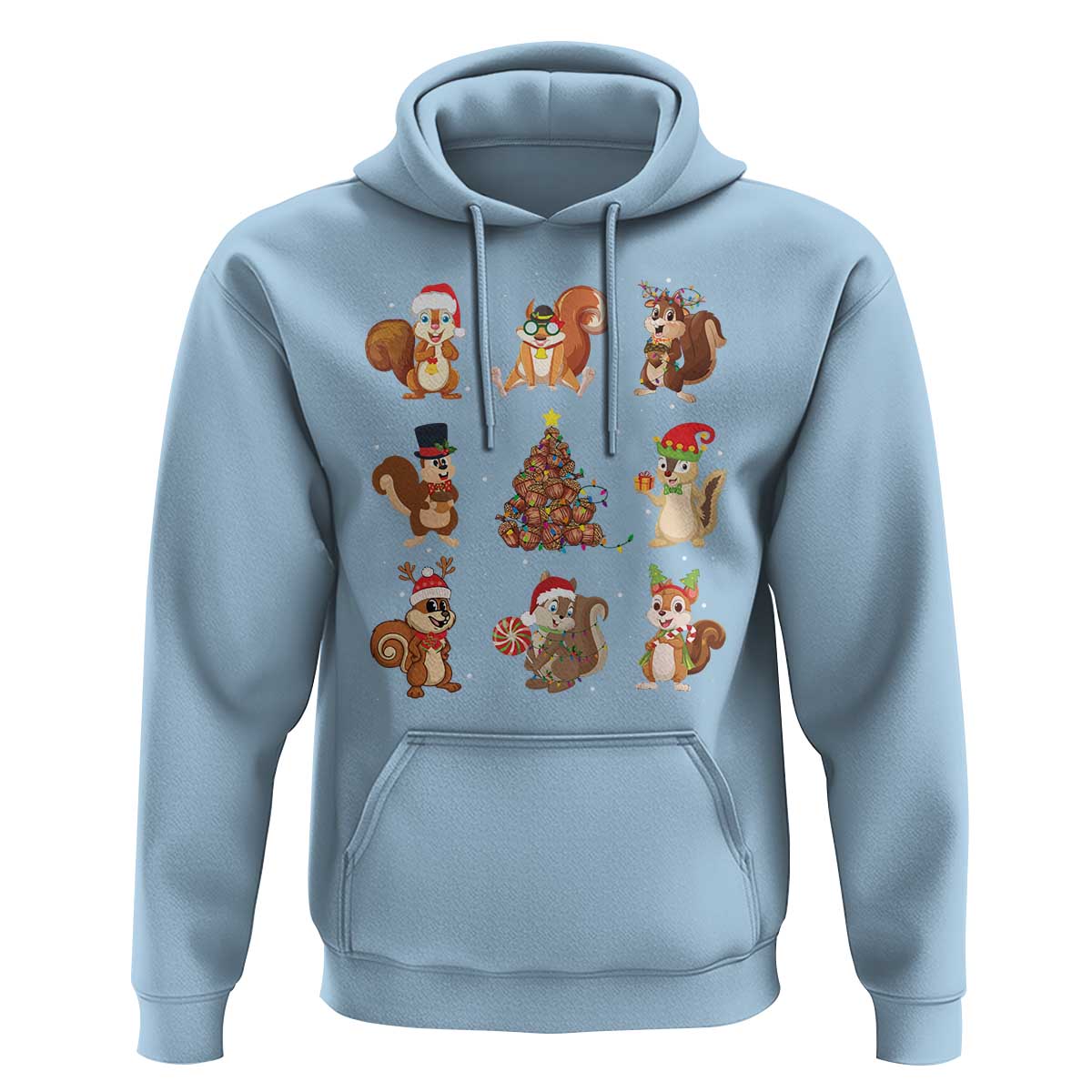 Funny Squirrel Christmas Santa Reindeer Hoodie