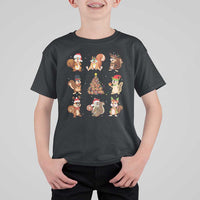 Funny Squirrel Christmas Santa Reindeer T Shirt For Kid - Wonder Print Shop