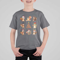 Funny Squirrel Christmas Santa Reindeer T Shirt For Kid - Wonder Print Shop