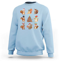 Funny Squirrel Christmas Santa Reindeer Sweatshirt - Wonder Print Shop
