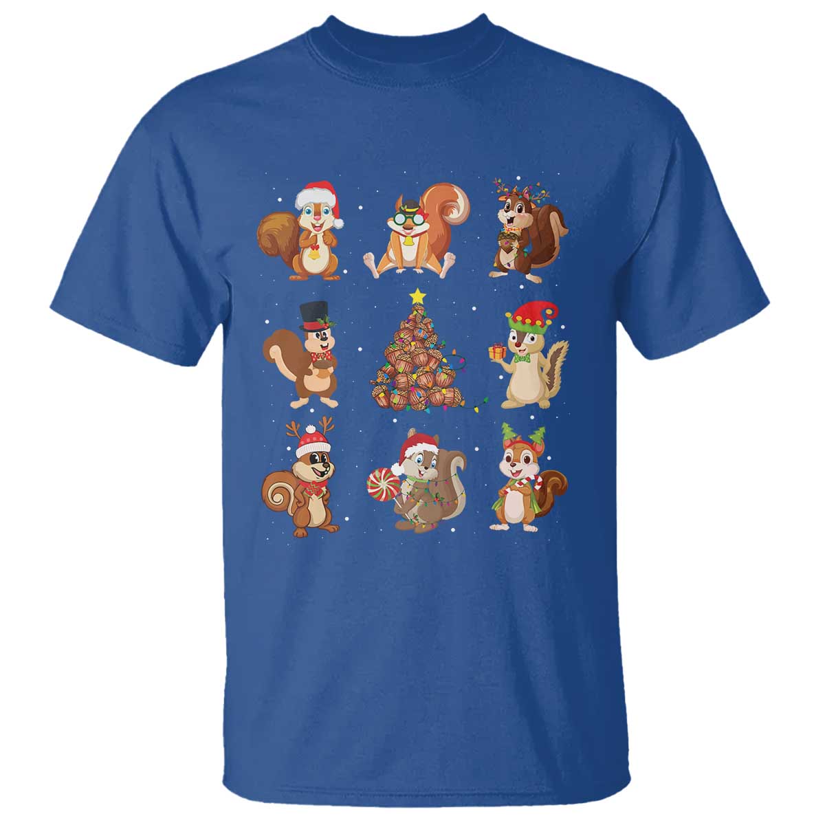Funny Squirrel Christmas Santa Reindeer T Shirt - Wonder Print Shop