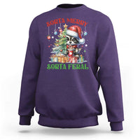 Funny Christmas Raccoon Sweatshirt Sorta Merry Sorta Feral Merry Trashmas - Wonder Print Shop