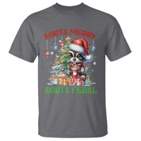 Funny Christmas Raccoon T Shirt Sorta Merry Sorta Feral Merry Trashmas - Wonder Print Shop