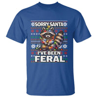 Funny Christmas Raccoon T Shirt Sorry Santa I've Been Feral - Wonder Print Shop