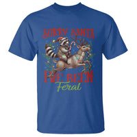 Funny Christmas Raccoon T Shirt Sorry Santa I've Been Feral Reindeer - Wonder Print Shop