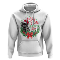 Funny Christmas Hoodie Sorry Santa I've Been Feral Raccoon