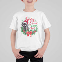 Funny Christmas T Shirt For Kid Sorry Santa I've Been Feral Raccoon - Wonder Print Shop
