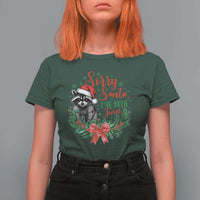 Funny Christmas T Shirt For Women Sorry Santa I've Been Feral Raccoon - Wonder Print Shop