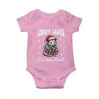 Funny Christmas Opossum Baby Onesie Sorry Santa I've Been Feral