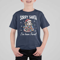 Funny Christmas Opossum T Shirt For Kid Sorry Santa I've Been Feral - Wonder Print Shop