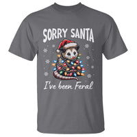 Funny Christmas Opossum T Shirt Sorry Santa I've Been Feral - Wonder Print Shop