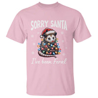 Funny Christmas Opossum T Shirt Sorry Santa I've Been Feral - Wonder Print Shop