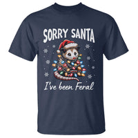 Funny Christmas Opossum T Shirt Sorry Santa I've Been Feral - Wonder Print Shop