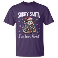 Funny Christmas Opossum T Shirt Sorry Santa I've Been Feral - Wonder Print Shop