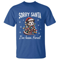 Funny Christmas Opossum T Shirt Sorry Santa I've Been Feral - Wonder Print Shop