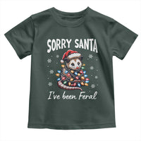 Funny Christmas Opossum Toddler T Shirt Sorry Santa I've Been Feral