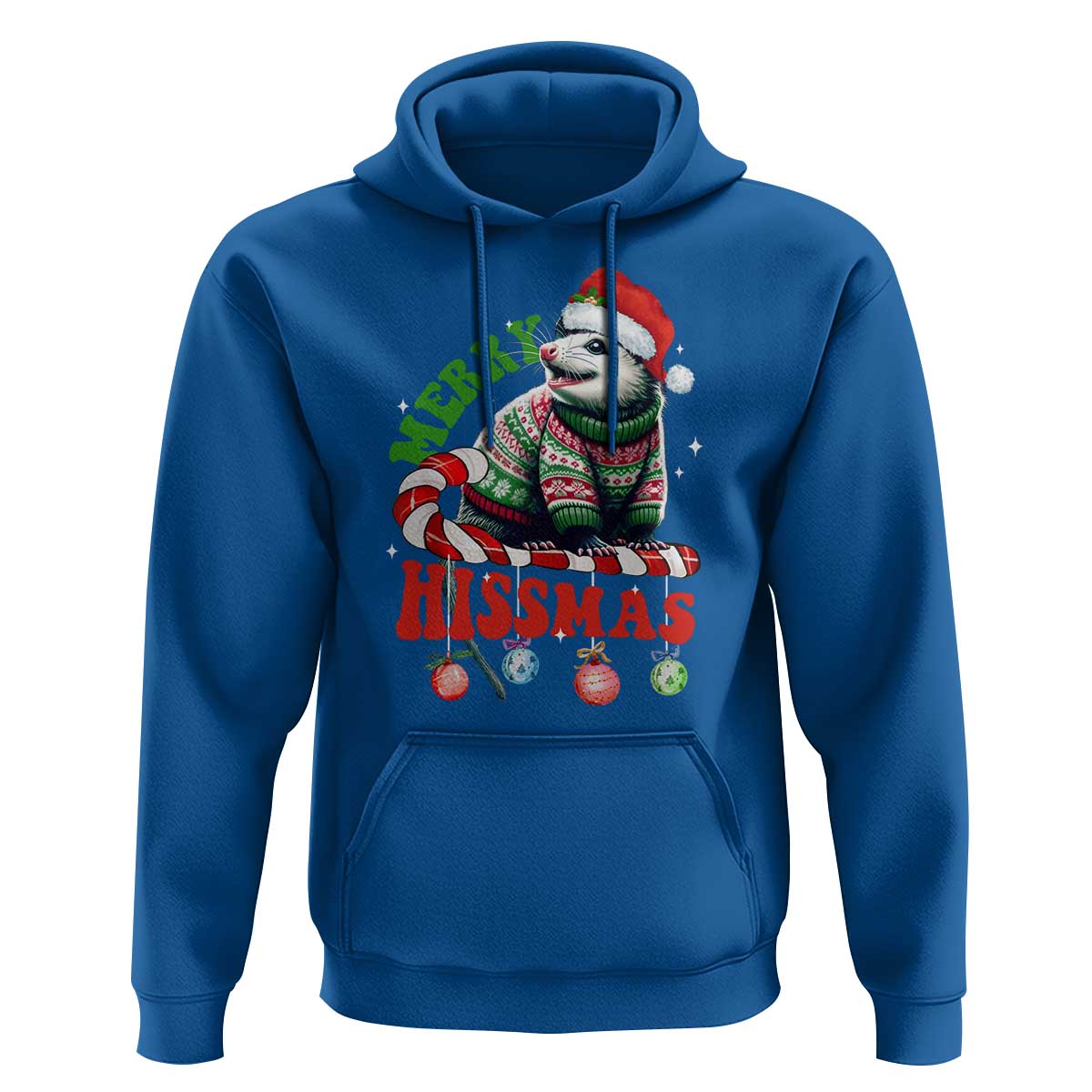 Funny Christmas Opossum Hoodie Merry Hissmass